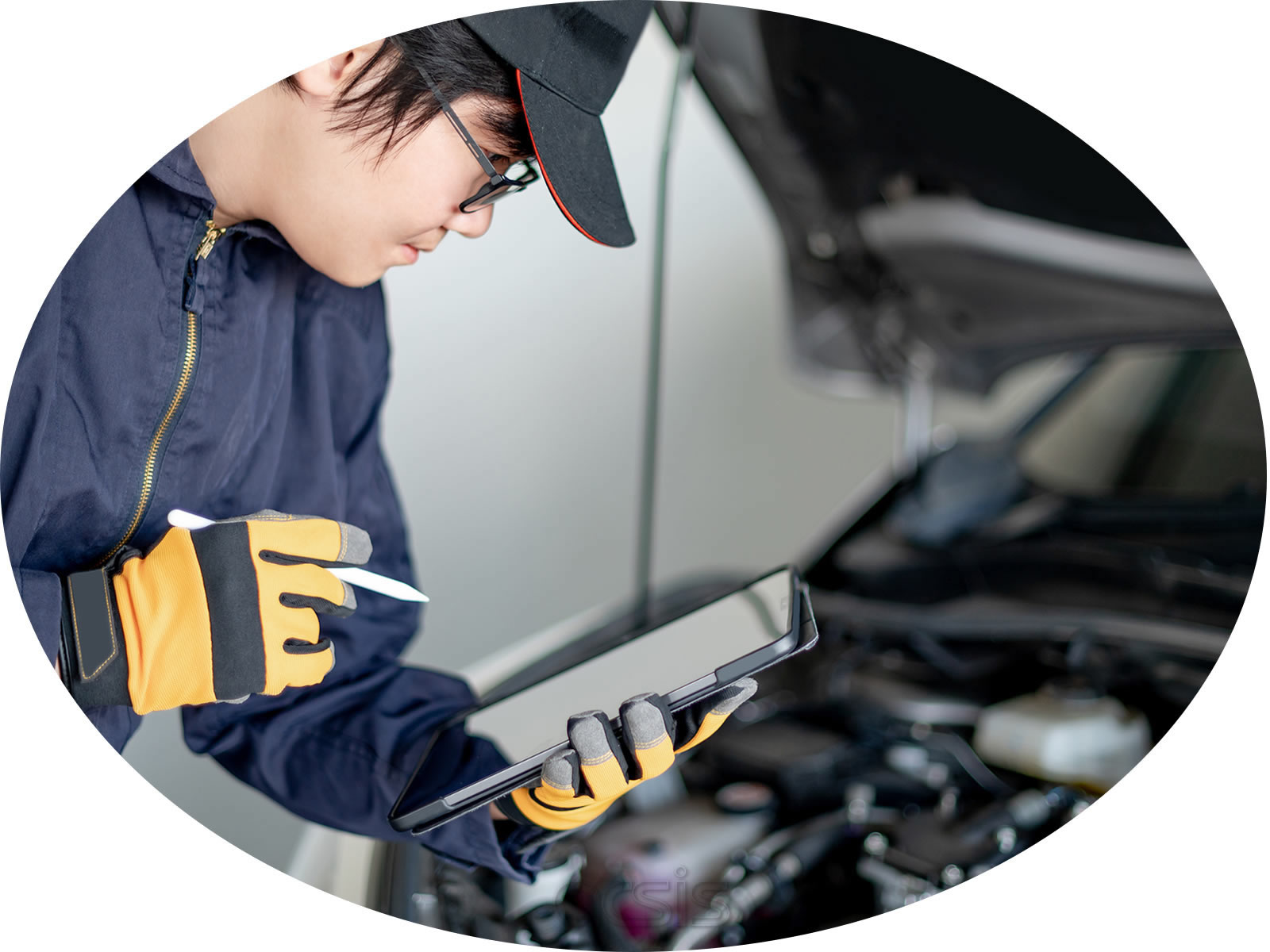 Field service software on tablet